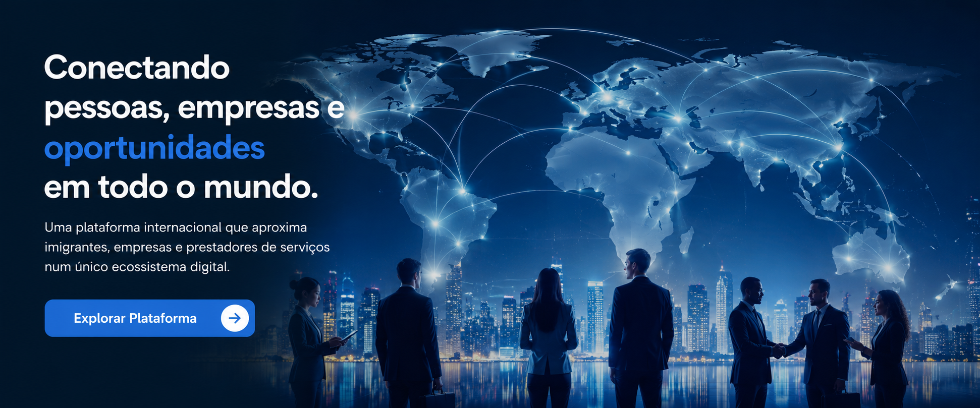 1. Conectando pessoas, empresas e oportunidades em todo mundo com planejamento imigratório