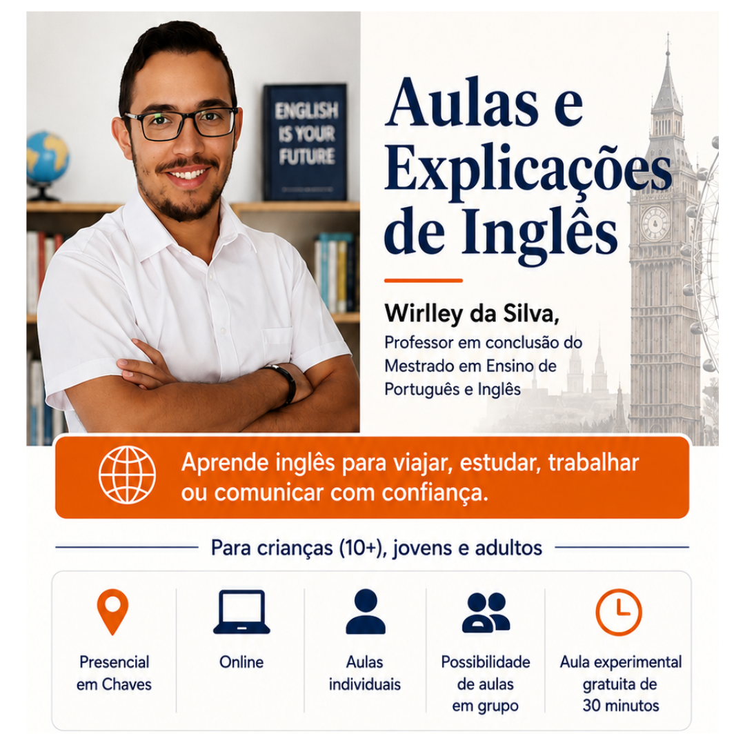 Idiomas: Aulas e Explicações de Inglês e Português