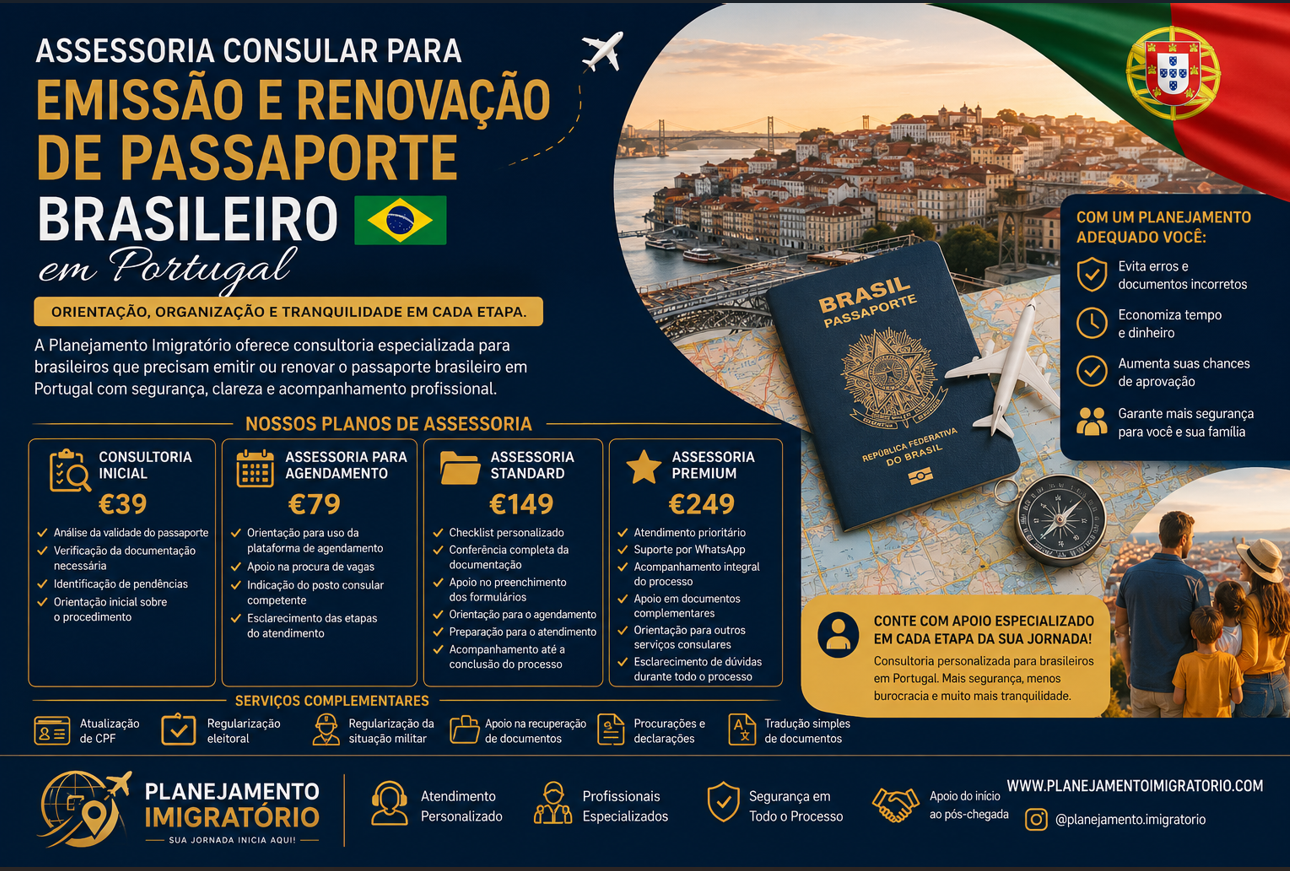 🇧🇷 Renovação de Passaporte Brasileiro em Portugal 🇵🇹
