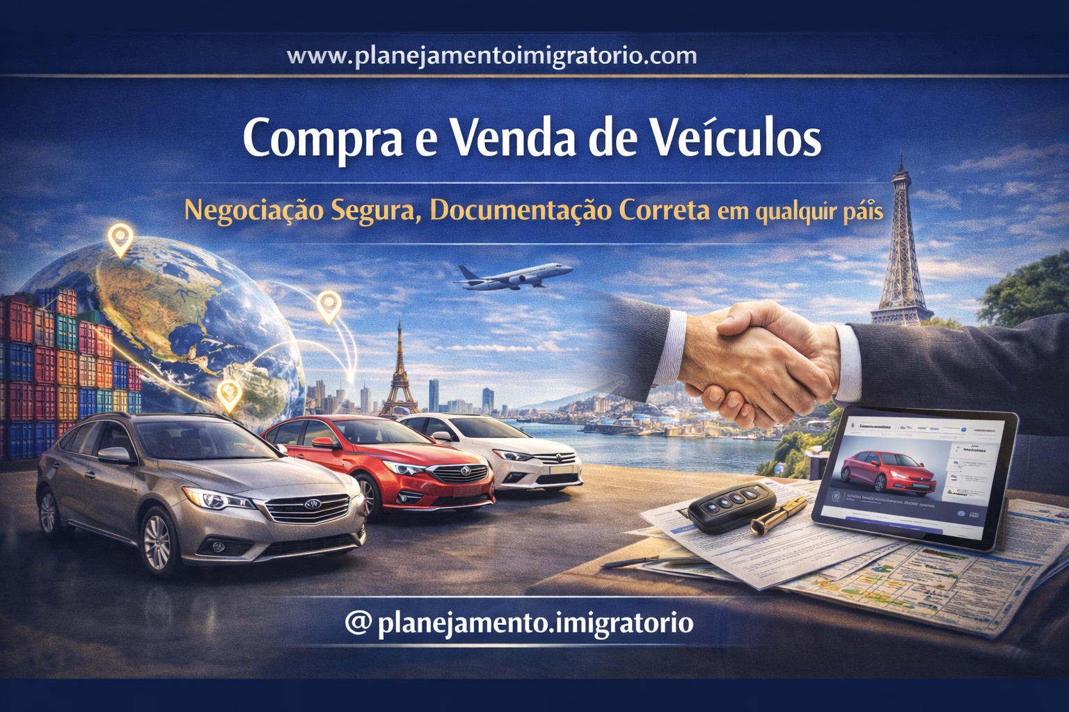 Compra e Venda de Veículos — Negociação Segura, Documentação Correta em qualquer país