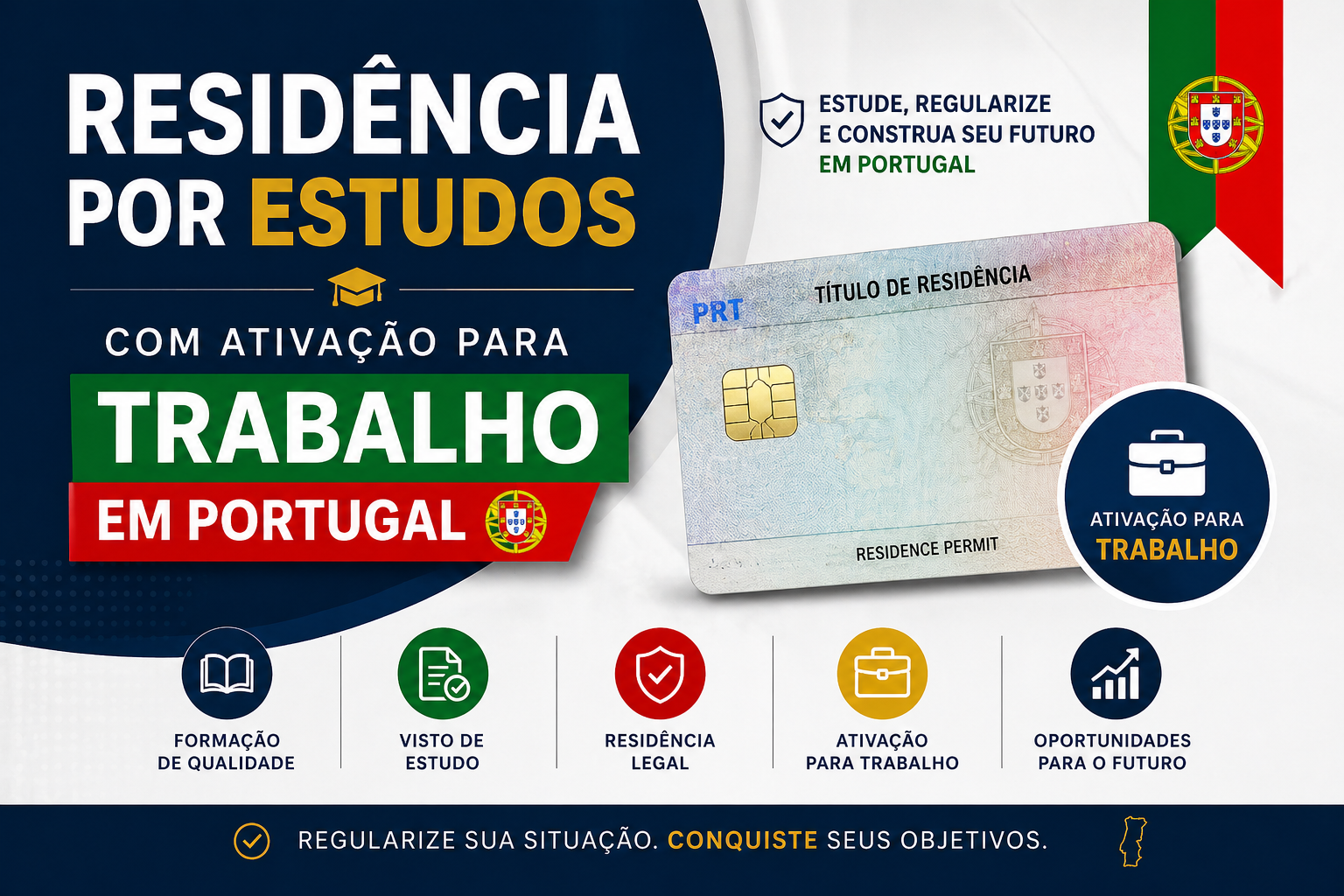 RESIDÊNCIA POR ESTUDOS COM ATIVAÇÃO PARA TRABALHO EM PORTUGAL