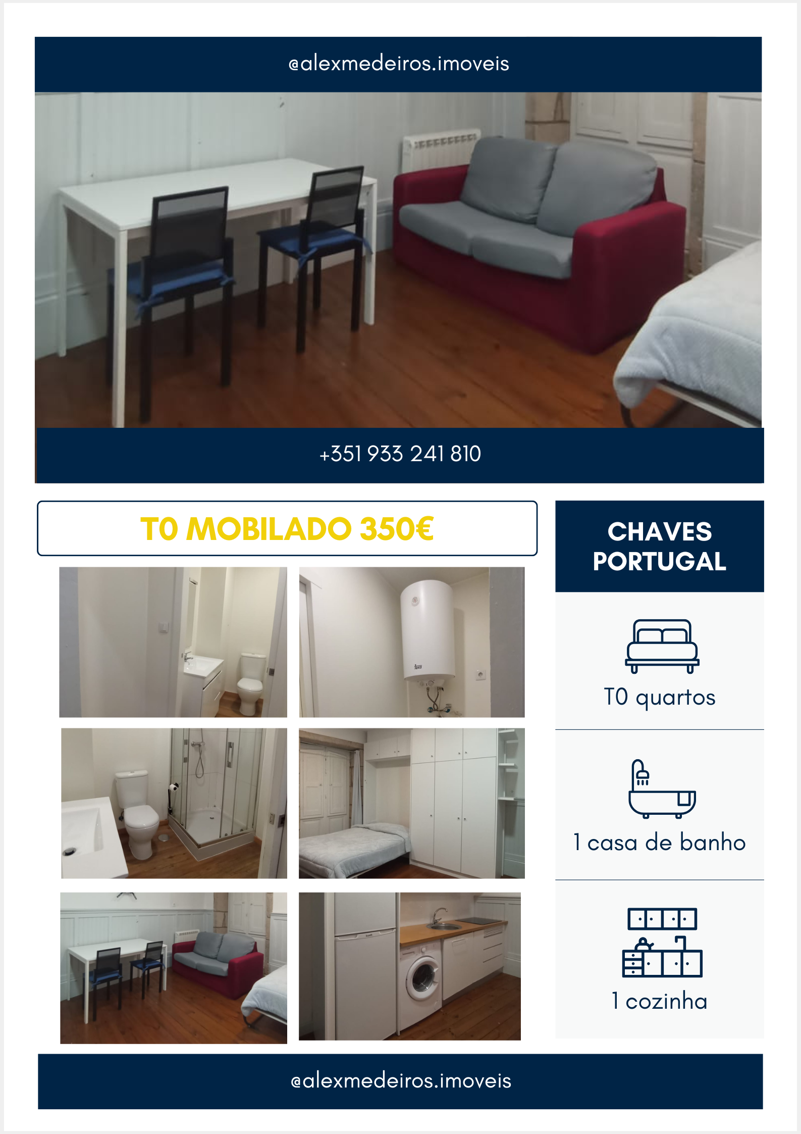 TO MOBILADO 385€ na Rua Direita.